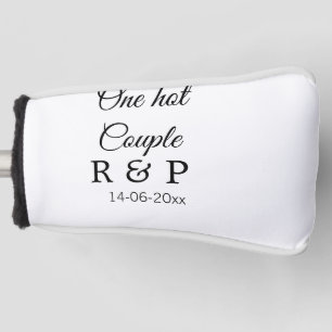 Couvre-club De Golf Une lettre initiale de nom de couple chaud date te