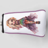 Couvre-club De Golf Une mignonne fille Halloween collection de design  (Devant)