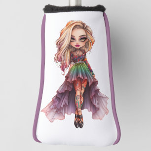 Couvre-club De Golf Une mignonne fille Halloween collection de design 