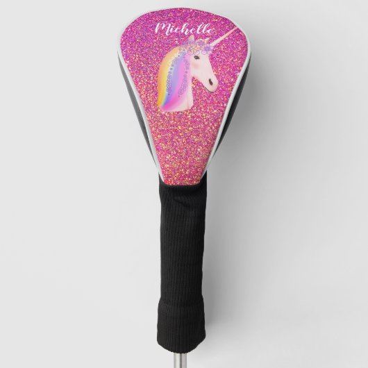 Couvre-club De Golf Unicorn Rainbow Parties scintillant rose Sparkle C (Devant)
