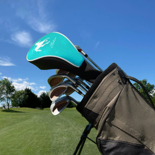Couvre-club De Golf Unicorne Turquoise Couverture personnalisée de la