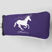 Couvre-club De Golf Unicorne violet couverture personnalisée de la têt (Devant)