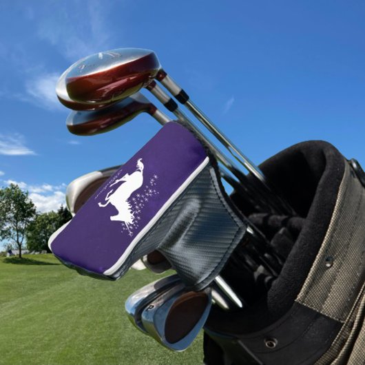 Couvre-club De Golf Unicorne violet couverture personnalisée de la têt