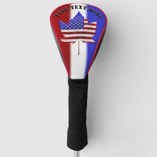 Couvre-club De Golf USA Canada Golf Cadeau Custom US Canada Driver Cov (Devant)