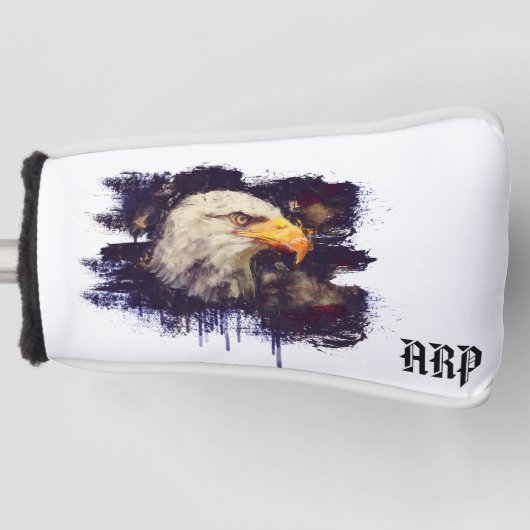 Couvre-club De Golf *~* USA Golf Putter Cover Patriotic Eagle Flag (Devant)