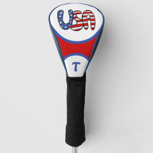Couvre-club De Golf USA Patriotique rouge, blanc et bleu
