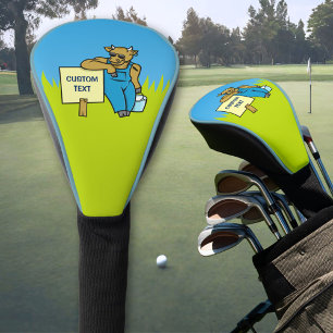 Couvre-club De Golf Vache avec signe
