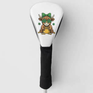 Couvre-club De Golf Vache des Highlands de la Saint-Patrick Pot d'or A