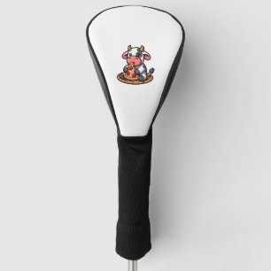 Couvre-club De Golf Vache Manger Pizza Margherita Repas Footies _3