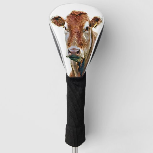 COUVRE-CLUB DE GOLF VACHE MIGNONNE (Devant)