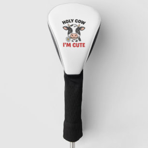 Couvre-club De Golf Vache sacrée je suis mignon Gravure vintage de vac