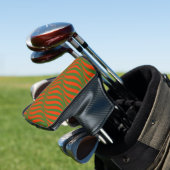 Couvre-club De Golf Vagues rouges et vertes (In Situ)