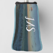 Couvre-club De Golf Vagues s'écrasant au paysage de Sunset Beach (Tourné à 90°)