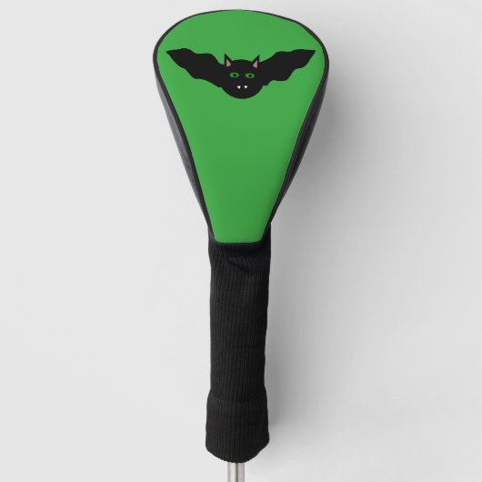 Couvre-club De Golf Vampire Chat Face Bat Halloween Golf Driver Cover (Devant)