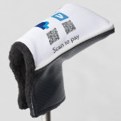 Couvre-club De Golf Venmo paypal scan pour payer ajouter q r code logo (Devant 3/4)