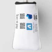 Couvre-club De Golf Venmo paypal scan pour payer ajouter q r code logo (Tourné à 90°)