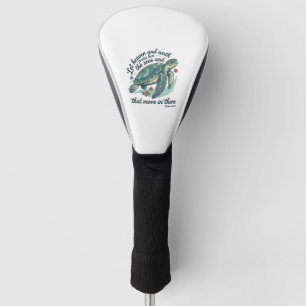 Couvre-club De Golf Verset de la Bible Tortue de Mer Dessin de Gravure