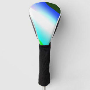 Couvre-club De Golf Vert bleu arc-en-ciel texture abstraite motif art 
