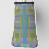 Couvre-club De Golf Vert bleu violet géométrique (Tourné à 90°)