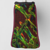 Couvre-club De Golf Vert égoutté au feu (Tourné à 90°)