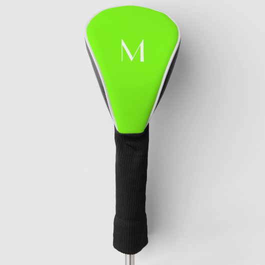 Couvre-club De Golf vert fluorescent - ajouter du monogramme (Devant)