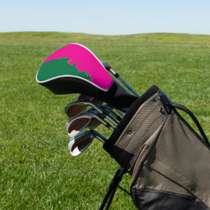Couvre-club De Golf VertEmeraude ÉclaboussureRose