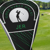 Couvre-club De Golf Vibes de golf mignonnes Citer Personnalisé Monogra