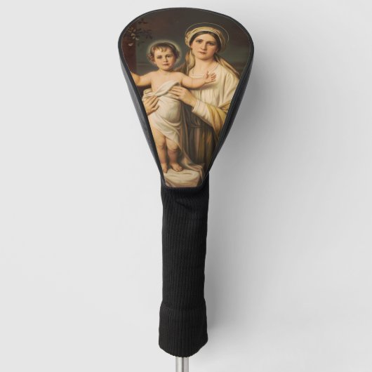 Couvre-club De Golf Vierge Marie tenant le bébé Jésus (Devant)