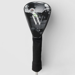 Couvre-club De Golf Vieux noir et blanc photo d'un clown de canon