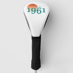 Couvre-club De Golf Vintage 1961 60e anniversaire Retro Sunset