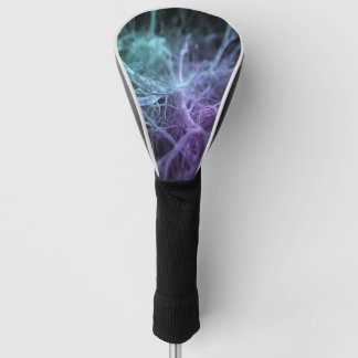 Couvre-club De Golf Violet sarcelle vibrant Cellules nerveuses abstrai