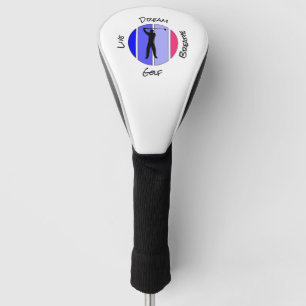 Couvre-club De Golf Vivez, rêvez, respirez golf