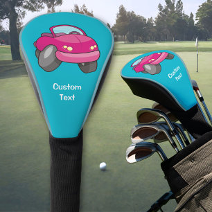 Couvre-club De Golf Voiture Carton Rose