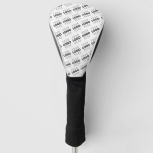Couvre-club De Golf Votre logo simple motif diagonal répétitif