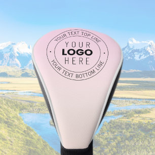 Couvre-club De Golf Votre logo téléchargé Texte circulaire modifiabl