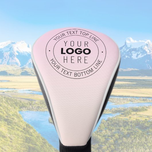 Couvre-club De Golf Votre logo téléchargé | Texte circulaire modifiabl