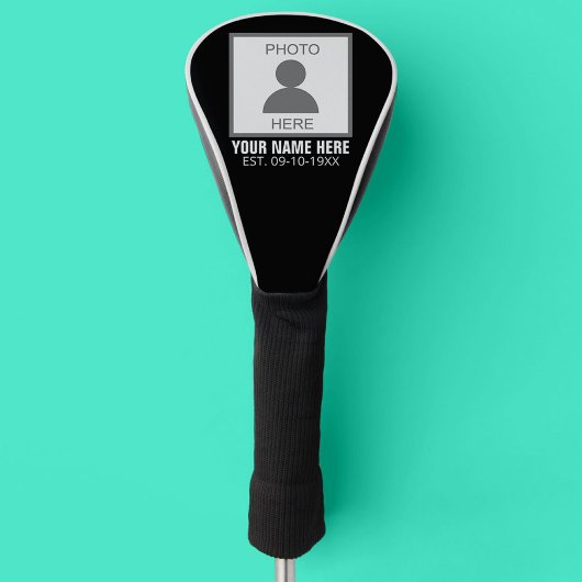 Couvre-club De Golf Votre photo ici Nom et âge