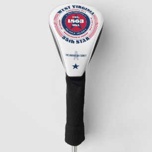Couvre-club De Golf West Virginia State Circle Custom Golf Head Cover