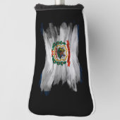 Couvre-club De Golf West Virginia state flag brush stroke (Tourné à 90°)