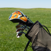 Couvre-club De Golf Whiskers Abstraits : Chat orange (In Situ)