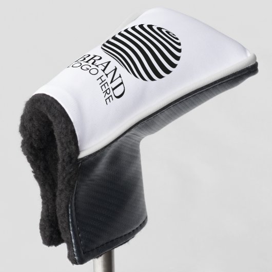 Couvre-club De Golf White Custom Business Logo Entreprise (Devant 3/4)