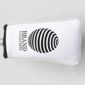 Couvre-club De Golf White Custom Business Logo Entreprise (Devant)