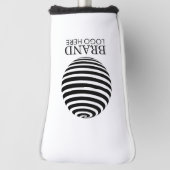 Couvre-club De Golf White Custom Business Logo Entreprise (Tourné à 90°)