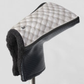 Couvre-club De Golf White Leather Quilted Texture Background (Devant 3/4)