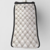 Couvre-club De Golf White Leather Quilted Texture Background (Tourné à 90°)