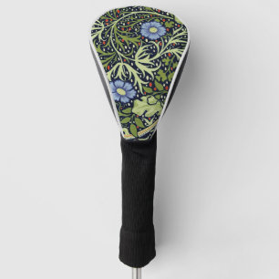 Couvre-club De Golf William Morris Fleur d'antiquité aux algues marine