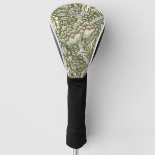 Couvre-club De Golf : William Morris Windrush Motif Vert : Vintage