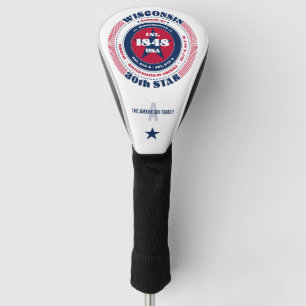 Couvre-club De Golf Wisconsin State Circle Custom Golf Head Cover