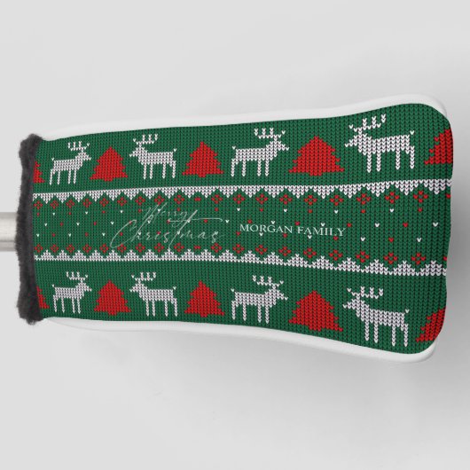 Couvre-club De Golf Wonderland d'hiver, pin de rennes vert (Devant)