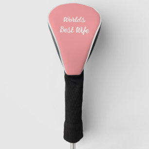 Couvre-club De Golf Worlds Best Wife script personnalisé minimaliste